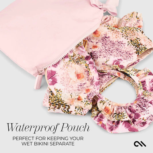 Case-Mate Ballet Pink Bow Waterproof Zip Pouch by Case-Mate