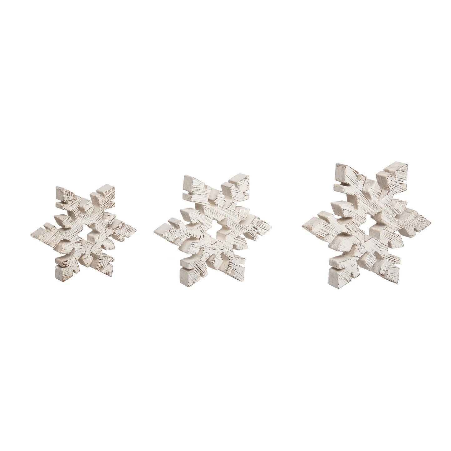 Resin White Christmas Rustic Snowflake