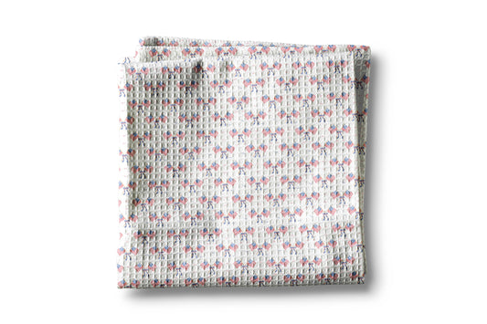 4th July Patriotic Red White Blue Flag Kitchen Towel Waffle