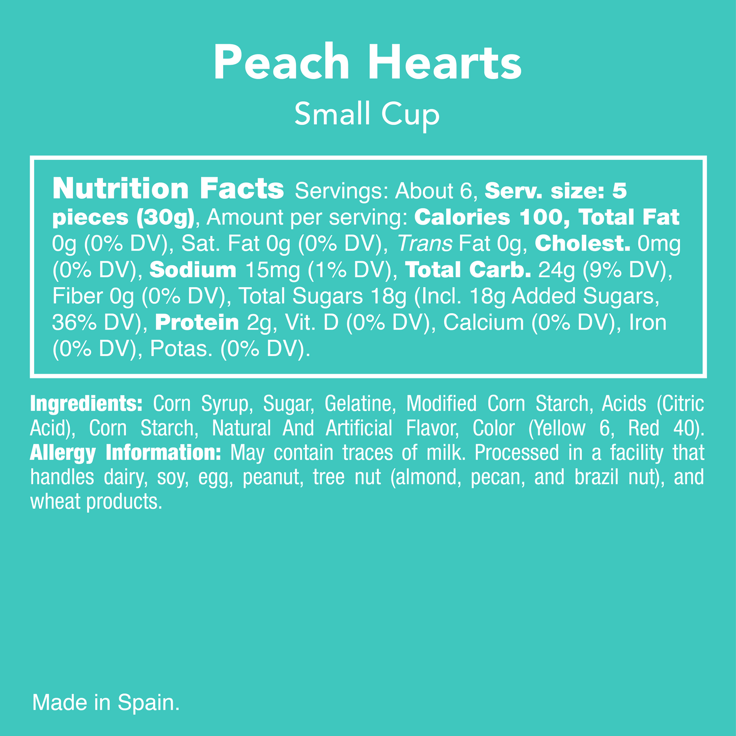 Peach Hearts Candy Club Gummies