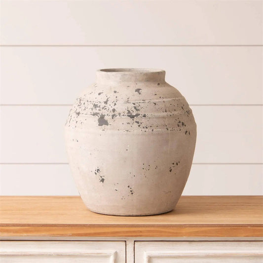 Round Weathered Vase by Audrey's