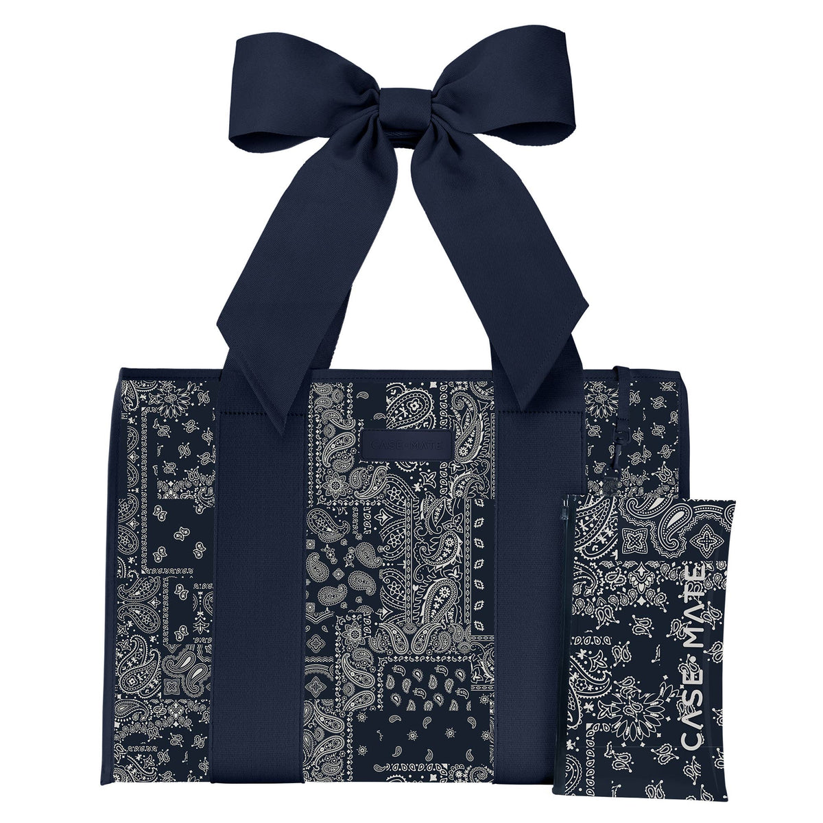 Case-Mate Navy Bandana Bow Jelly Tote Bag (Classic)