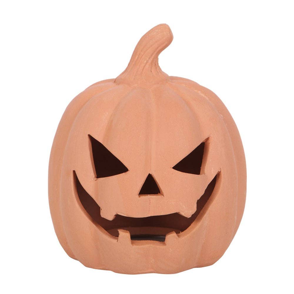 5" Terracotta Halloween Pumpkin Decoration