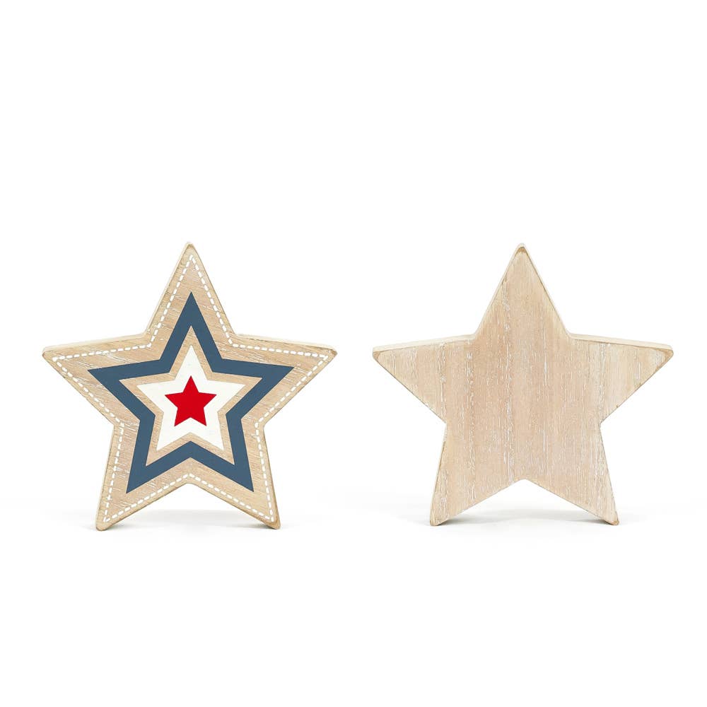 5x5" Chunky Wood Americana Star