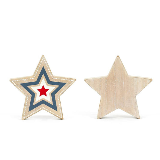 5x5" Chunky Wood Americana Star