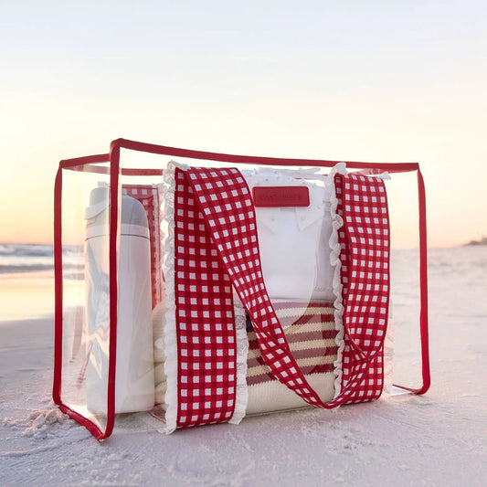 Case-Mate Cherry Gingham Jelly Tote Bag by Case-Mate