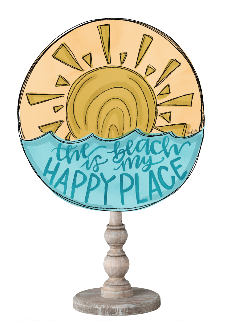 The Beach Is My Happy Place Topper (Base Sold Separately)