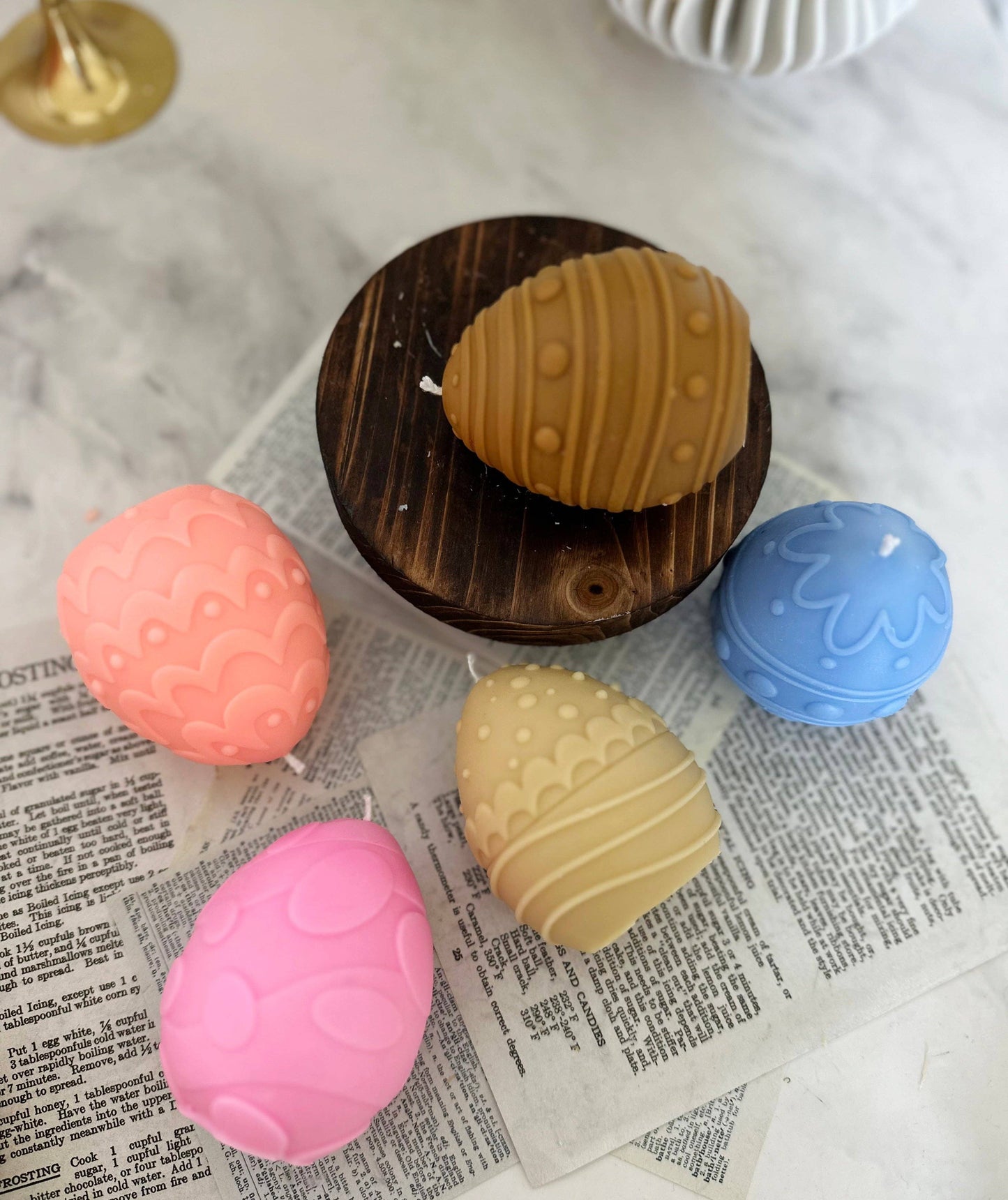 Pastel Party Easter Egg Candle