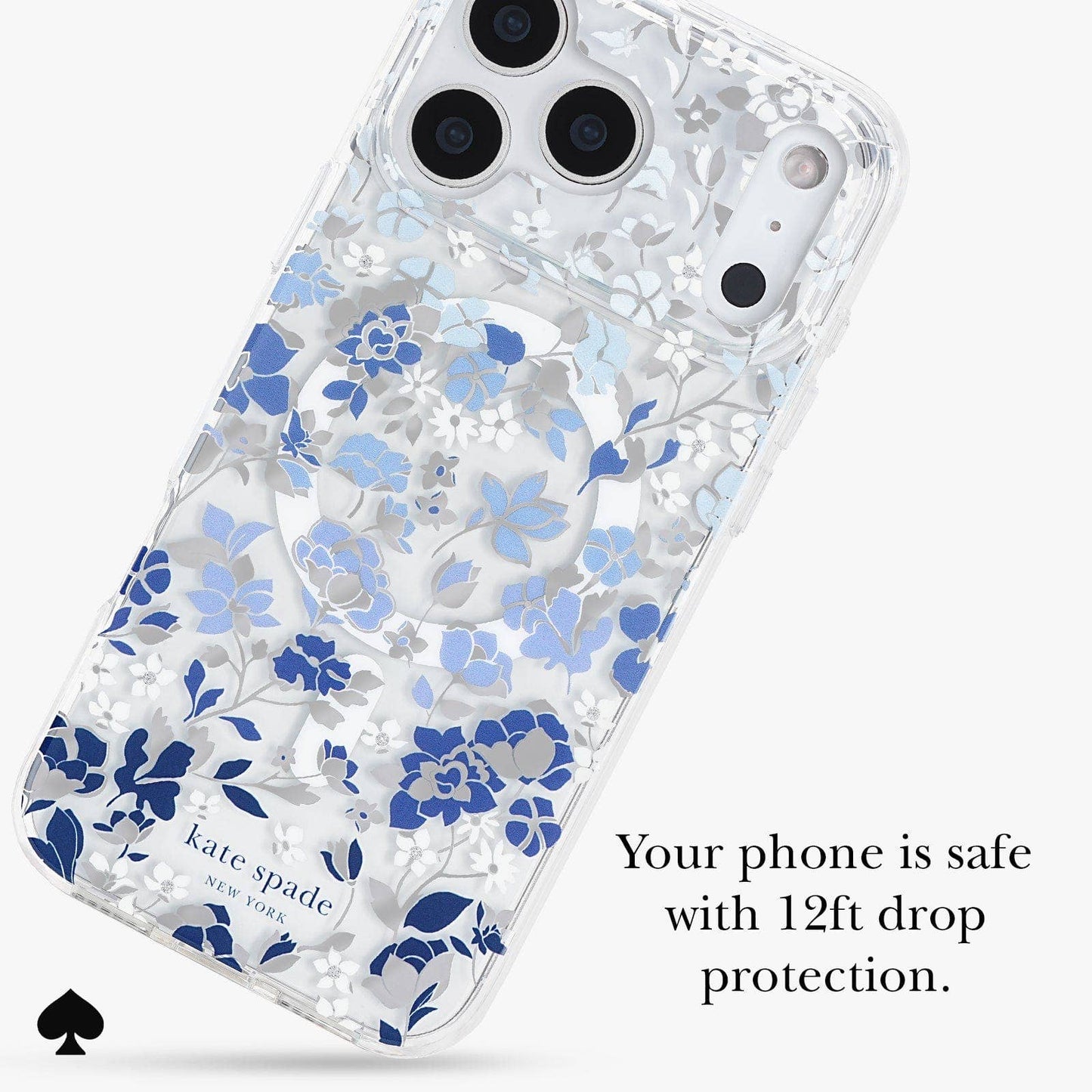Kate Spade New York Flowerbed Blue MagSafe iPhone 17 17/Pro/Pro Max