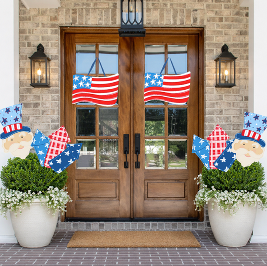 Patriotic 24 inch Potted Plant Stake- Multiple Designs!