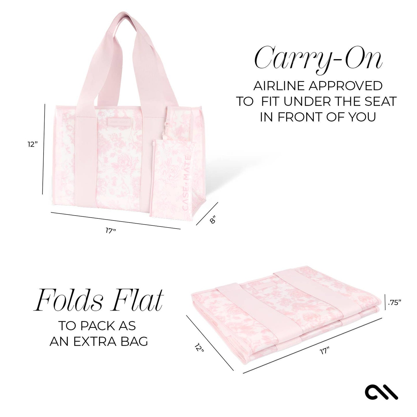 Case-Mate Ballet Pink Afternoon Rosé Jelly Tote Bag