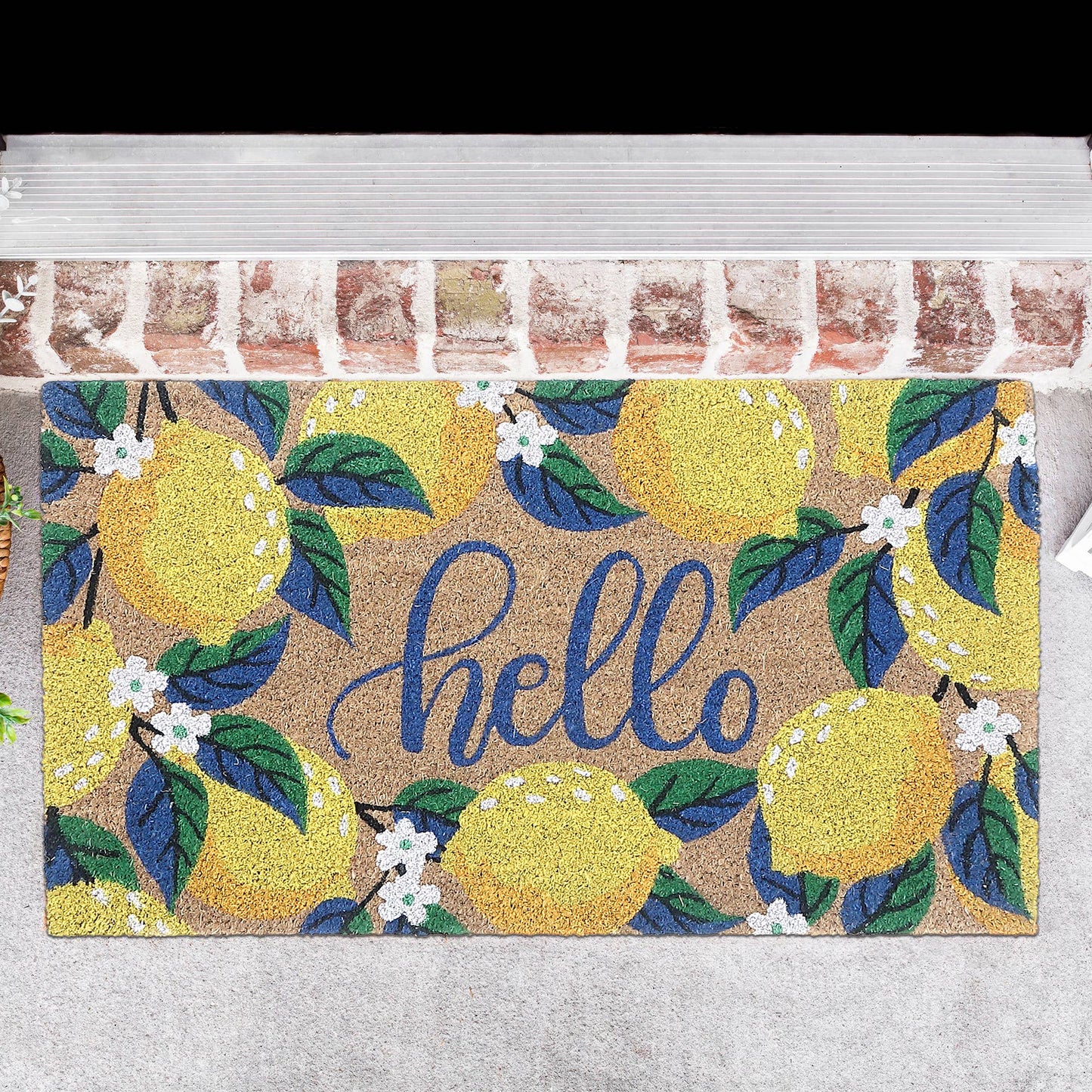Coir Lemon "hello" Door Mat