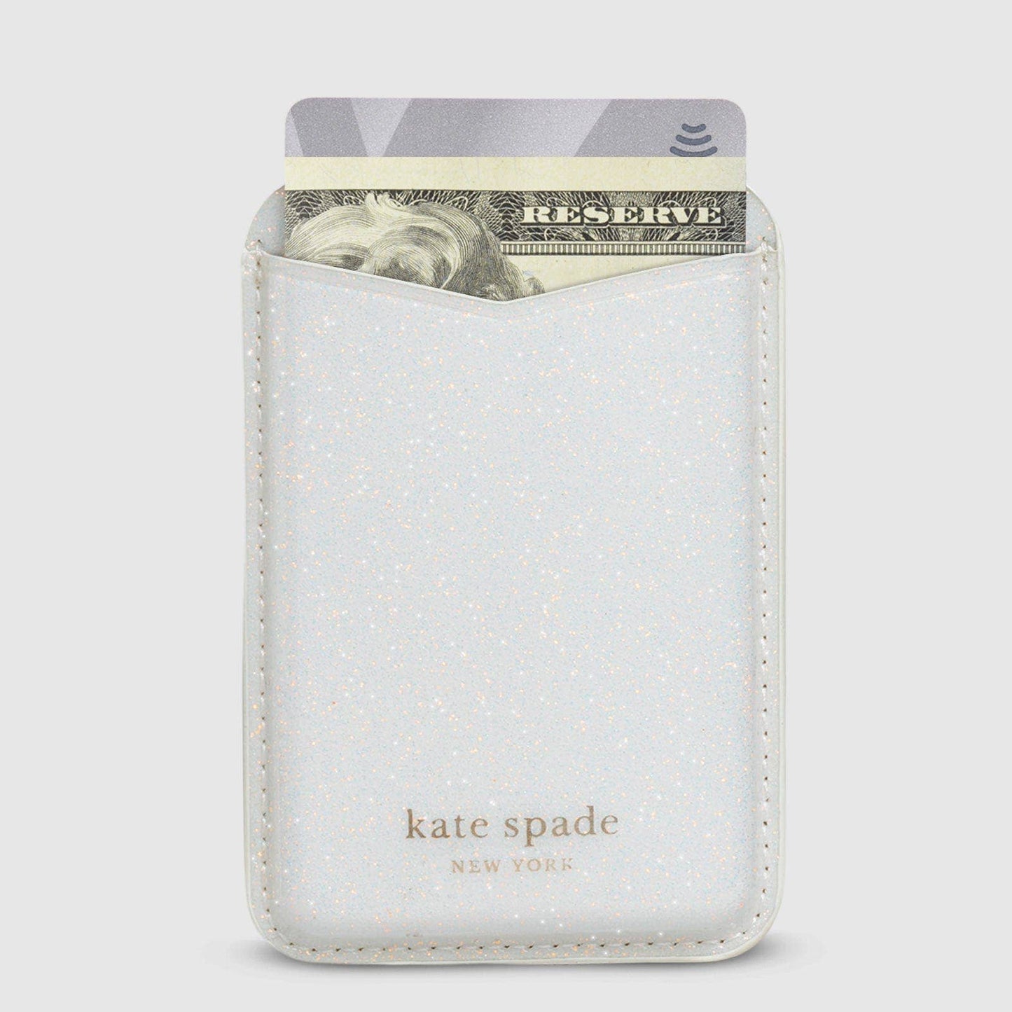 Kate Spade New York Wallet MagSafe White Glitter