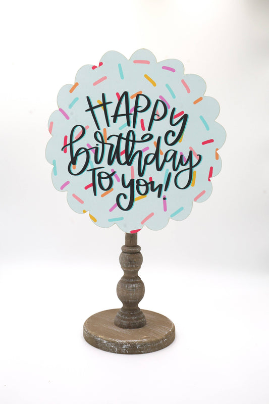 Happy Birthday to You Scallop Topper (Base Sold Separately)
