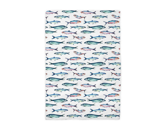 Father’s Day Gift Fish Saltwater Coastal Ocean Kitchen Towel by Canary Road
