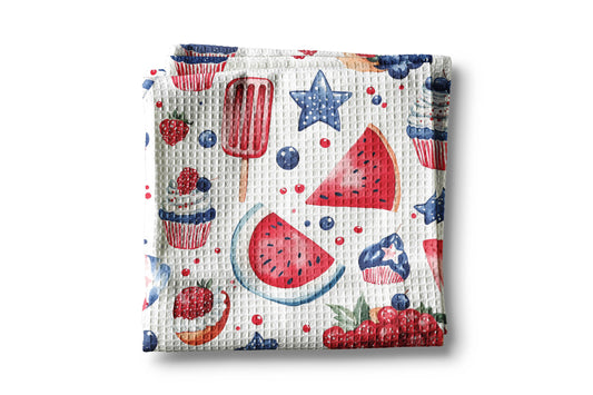 Sweet 4th of July Kitchen Towel Waffle