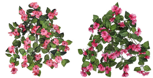 UV Resistant Artificial Hanging Impatiens - 49th & Magnolia