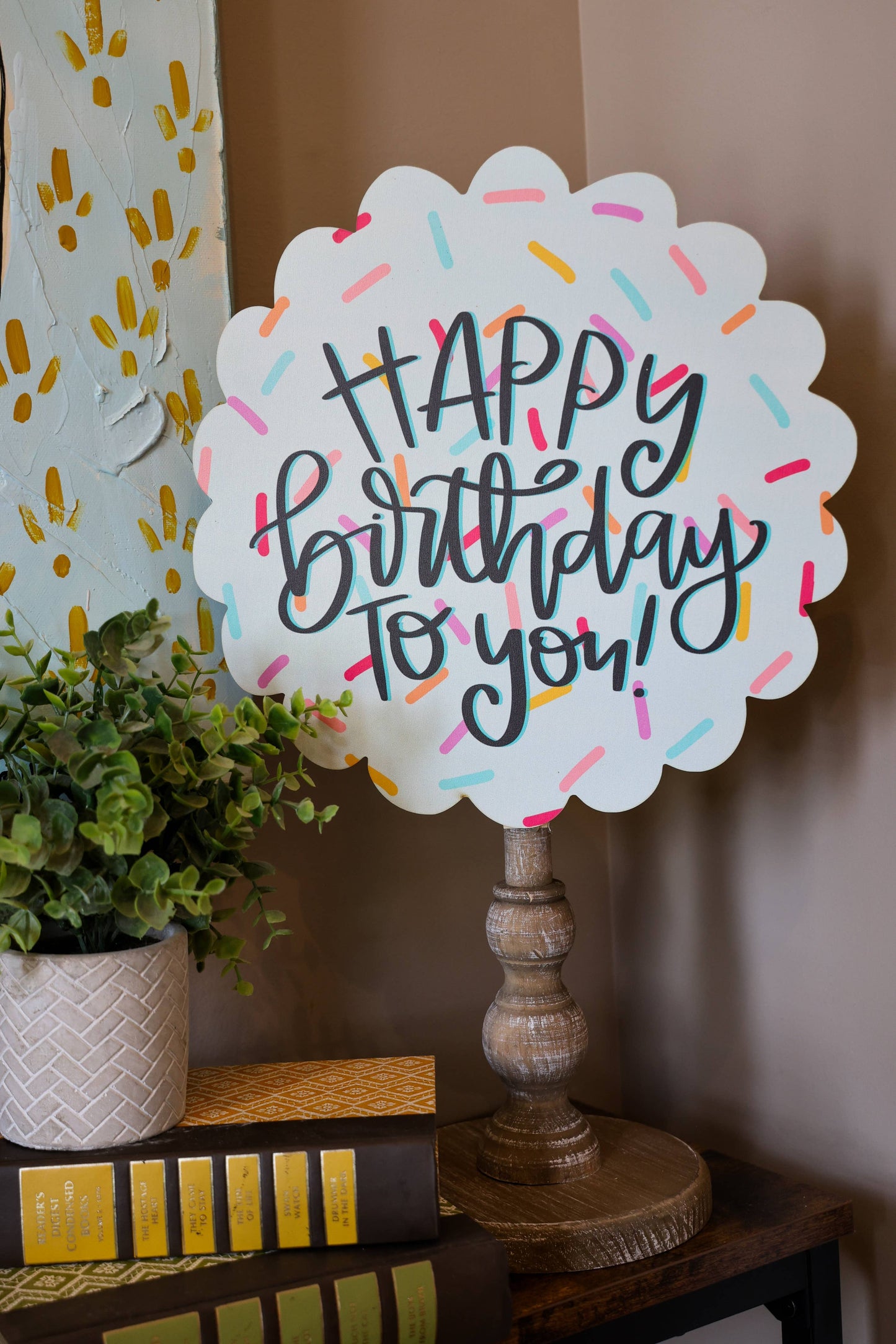 Happy Birthday to You Scallop Topper (Base Sold Separately)