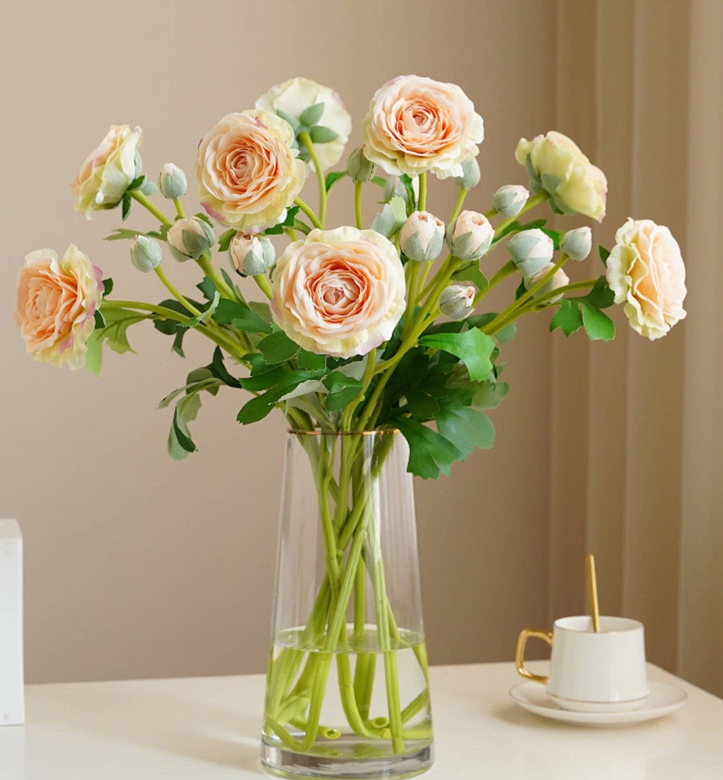 18"-Ultra Realistic Artificial Real Touch Ranunculus