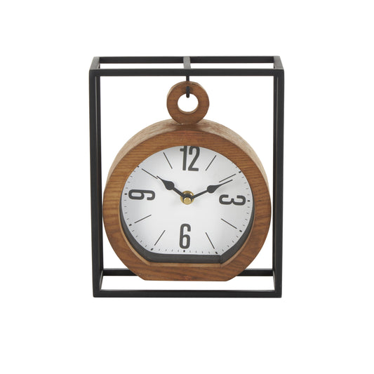 Industrial Brown Metal Clock