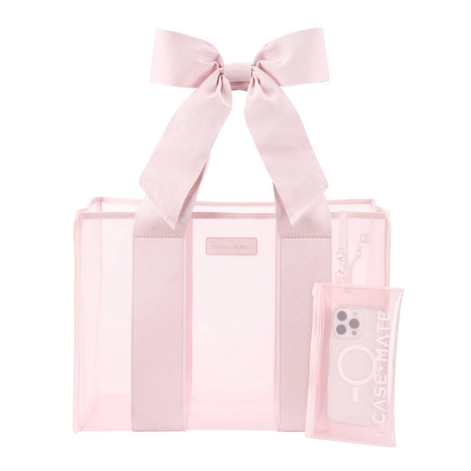 Case-Mate Ballet Pink Bow Jelly Tote Bag