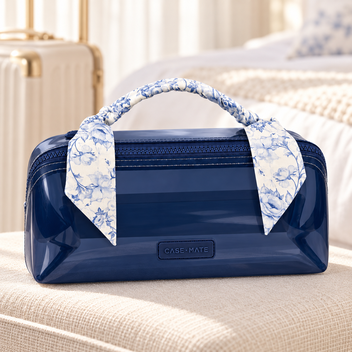 Jelly Cosmetic Bag – Tortoiseshell Lay-Flat Makeup Bag