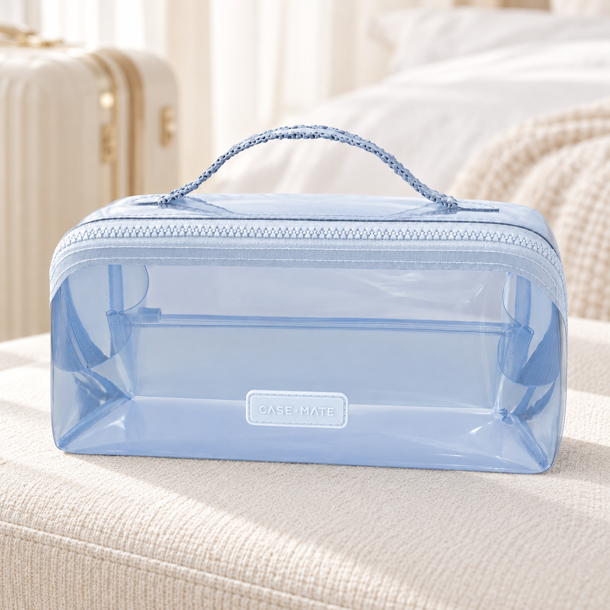 Jelly Cosmetic Bag – Tortoiseshell Lay-Flat Makeup Bag