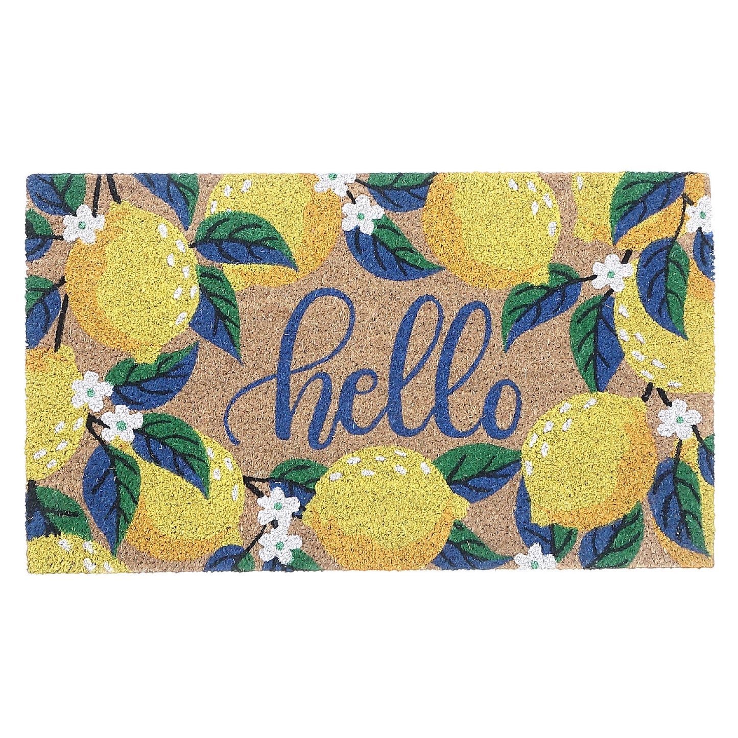 Coir Lemon "hello" Door Mat
