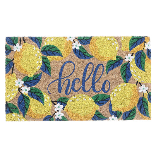 Coir Lemon "hello" Door Mat