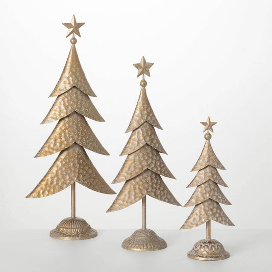 GOLD METAL TREE FIGURINE