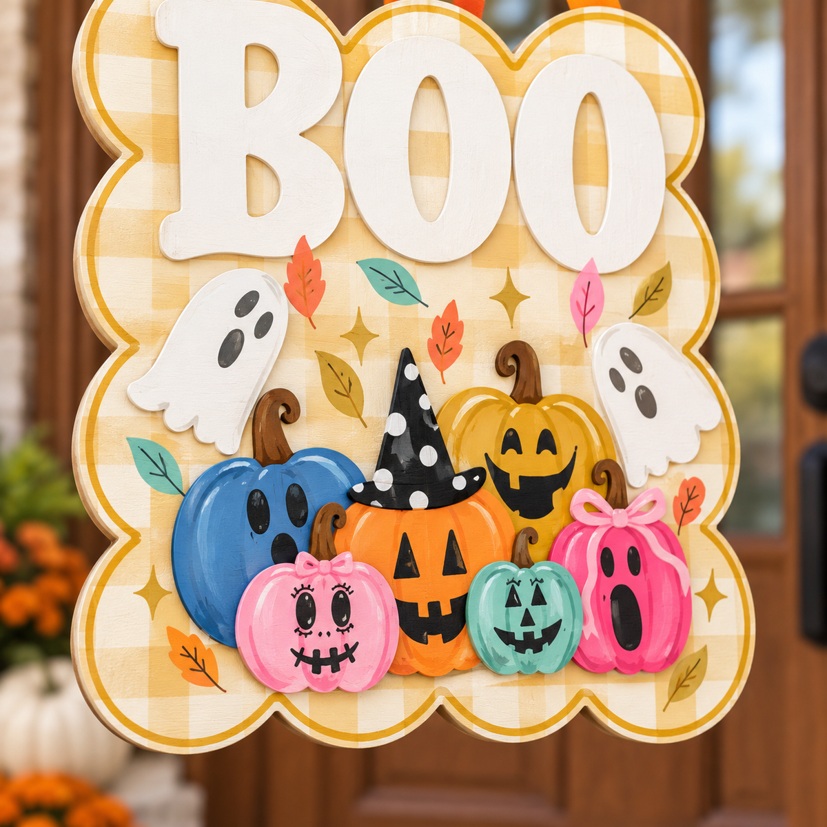 Jackolantern Square Door Hanger