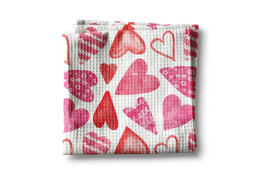 Valentine Big Heart Waffle Kitchen Towel