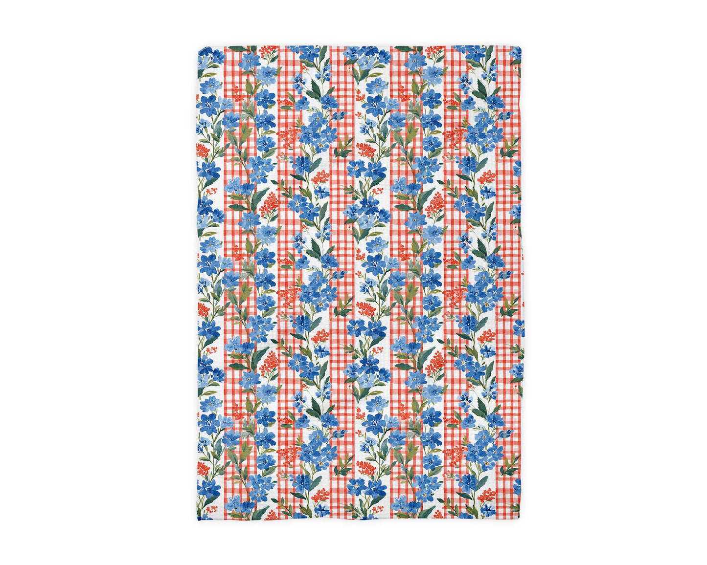 Floral 4th July Patriotic Red White Blue Kitchen Towel