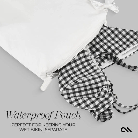 Case-Mate Ivory Pearl Bow Waterproof Zip Pouch by Case-Mate
