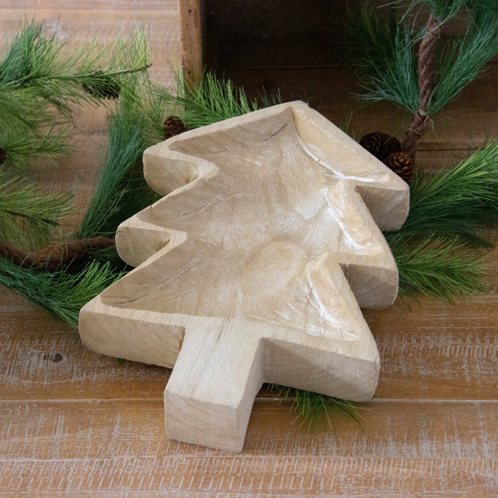 Raw Wood Tree Shaped Dough Bowl - 49th & Magnolia