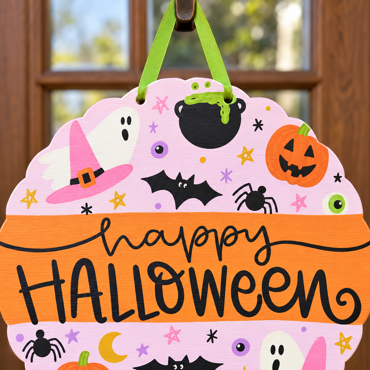 Happy Halloween Icons Door Hanger