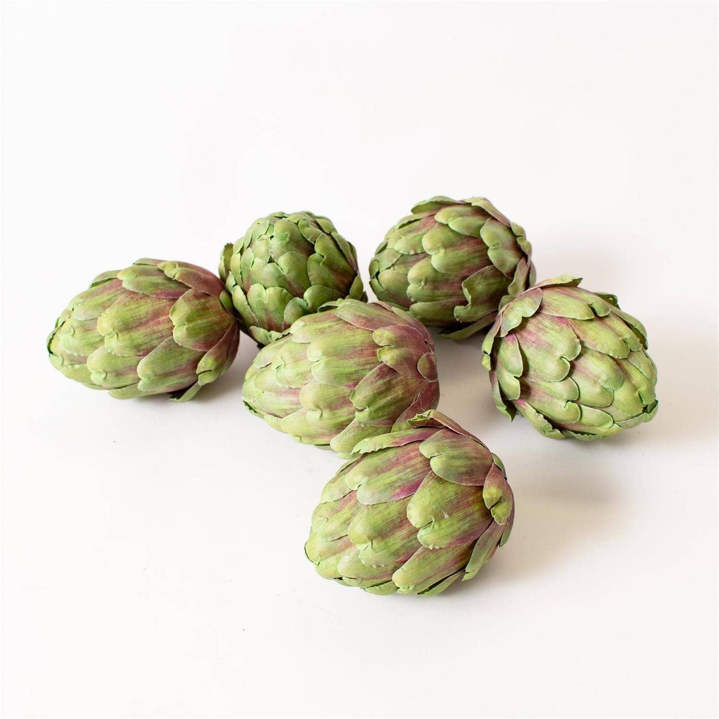 Green & Burgundy Faux Artichoke (Set of 6)