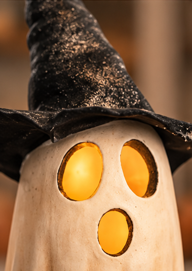 Witch Hat Ghost with LED Light