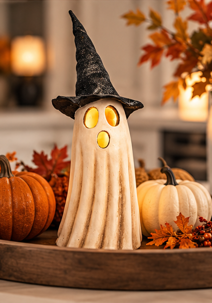 Witch Hat Ghost with LED Light